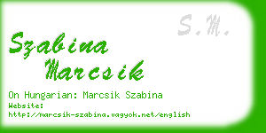 szabina marcsik business card